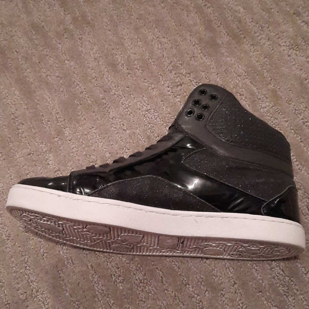 Pastry Black Glitter Sneakers Size 10 - Picture 4 of 7